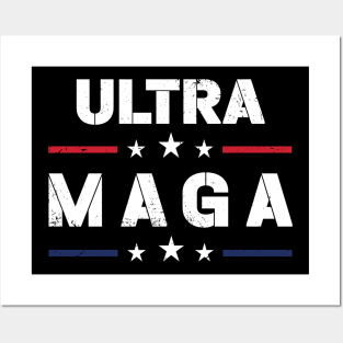 Ultra Maga Proud Ultra-Maga American Flag Posters and Art